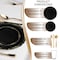 Smarty Had A Party Black with Gold Vintage Rim Round Disposable Plastic Wedding Value Set, 720PK 860BGVS120 - alternate 2